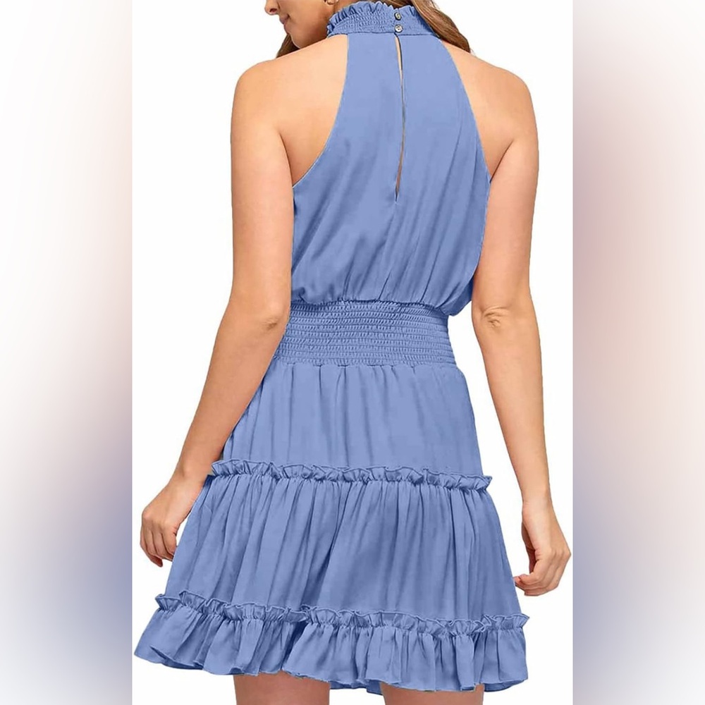 Small High Neck Ruffle Dress - Picture 2 of 4